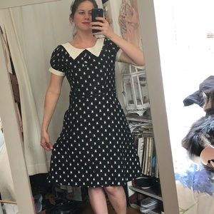 Black and white, retro inspired dress